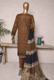 3 Piece Unstitched - Turkish Jacquard Digital Printed Suit - TJS-1204