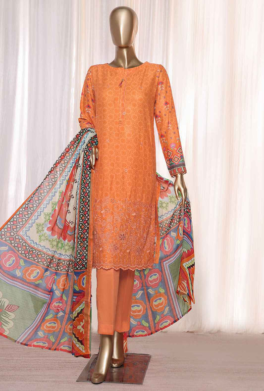 3 Piece Unstitched - Anmol Chikankari Embroidered Suit - ACE-23461