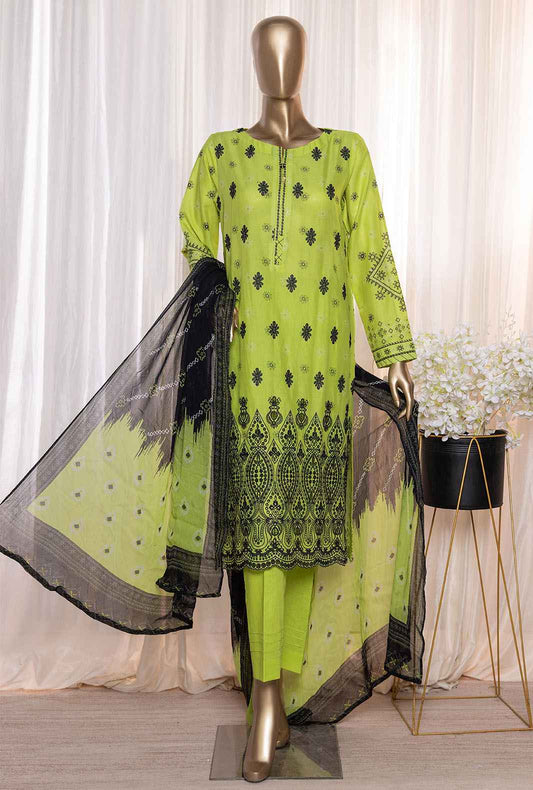 3 Piece Unstitched - Anmol Chikankari Embroidered Suit - ACE-23463