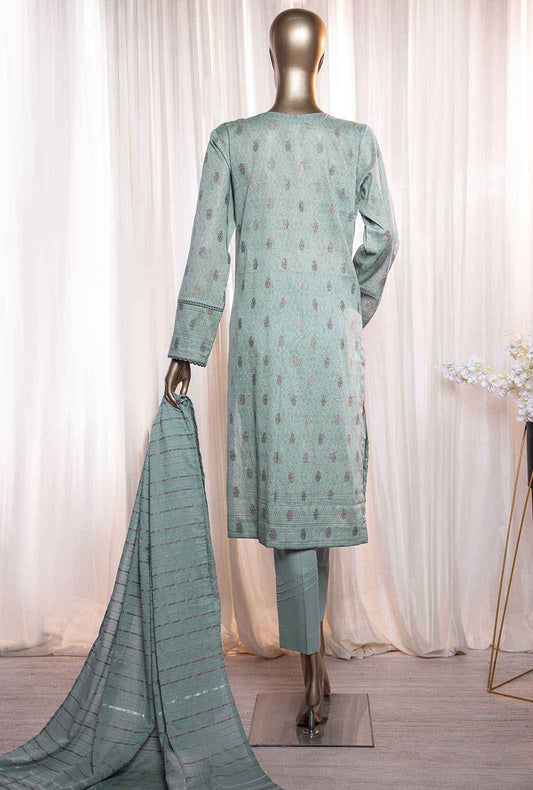 3 Piece Unstitched -Dynsty Jacquard Embroidered Suit - DJE-18