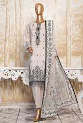 3 Piece Unstitched - Premium Festive Lawn Suit - PFC-784