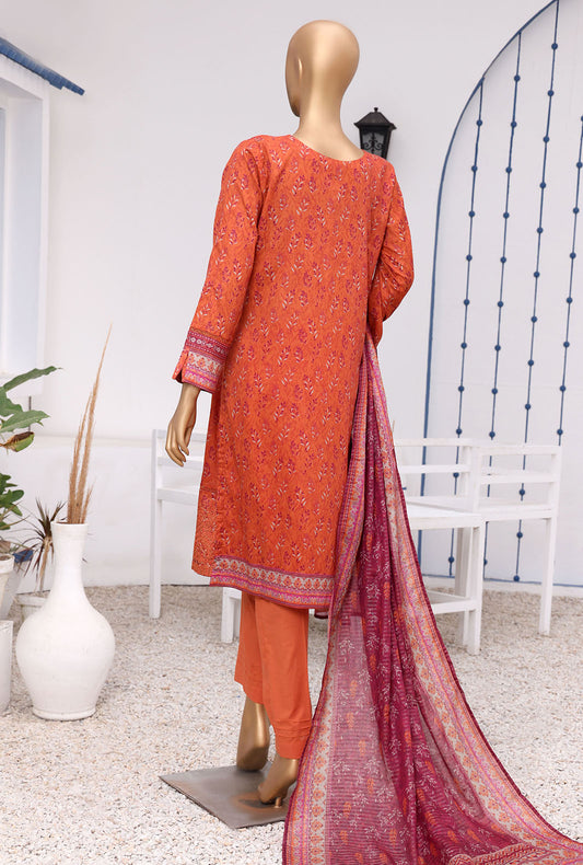 3 Piece Stitched - Aashkaar Embroidered Digital Printed Suit - AEL-405 V5