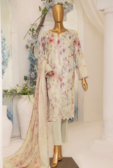 3 Piece Unstitched - Digital Printed Printkari Slub cambric Suit - PSC-205