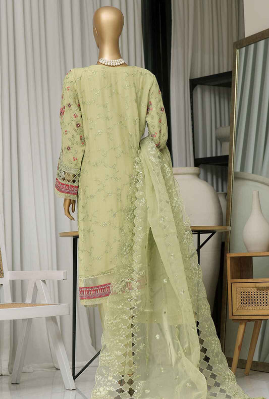 3 Piece Stitched Fasaane HZK-171 Lime Green Vol-05