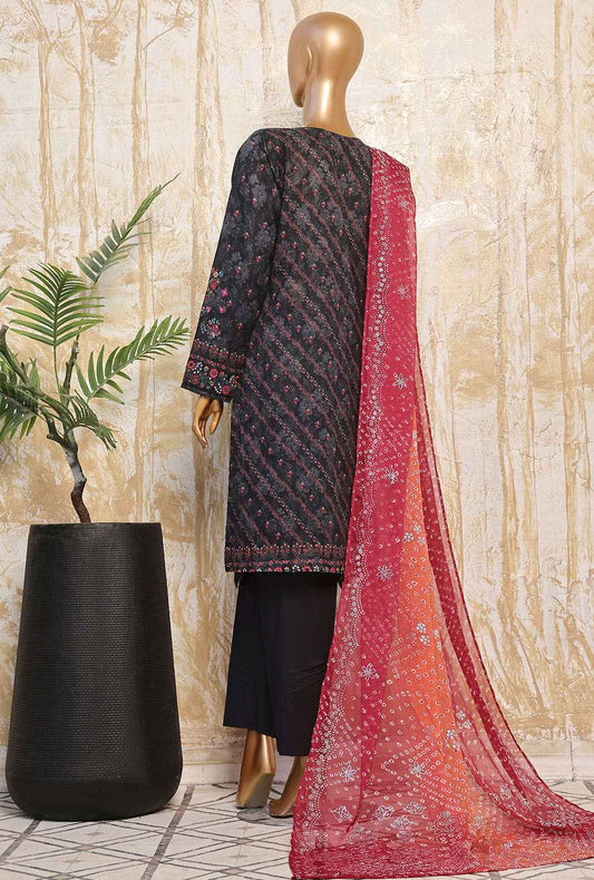 3 Piece Unstitched - Premium Festive Lawn Suit - PFC-780