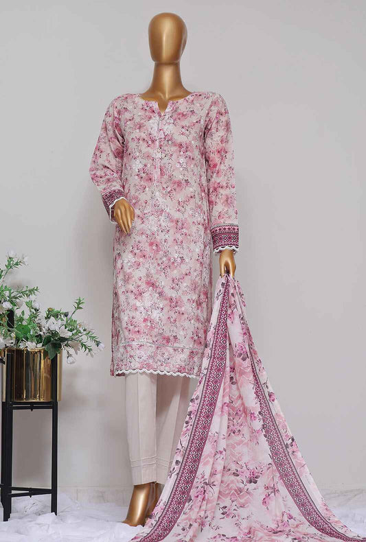 3 Piece Stitched - Dhagakari Digital Printed lawn Suit -PDE-807