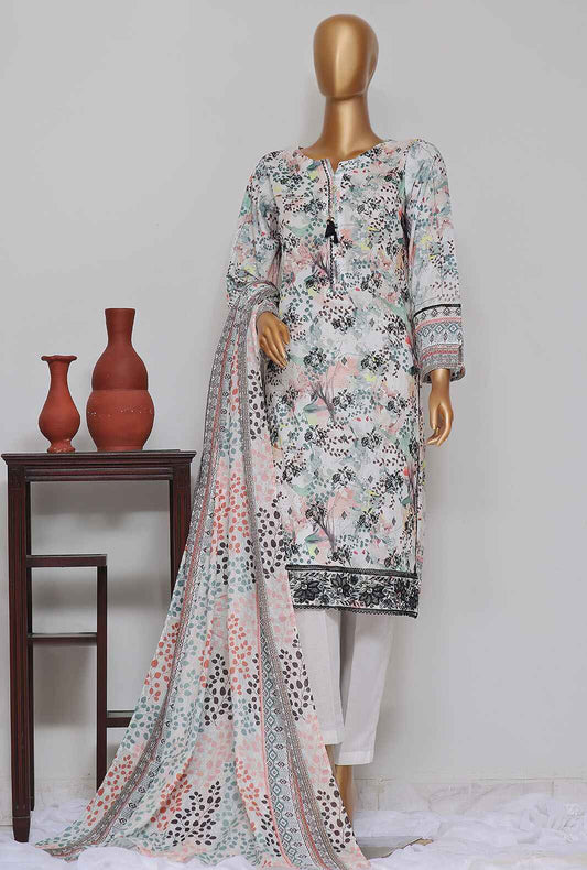 3 Piece Stitched - Dhagakari Digital Printed lawn Suit -PDE-802