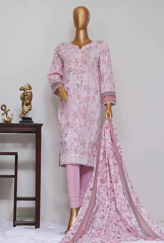 3 Piece Stitched - Dhagakari Digital Printed lawn Suit -PDE-798