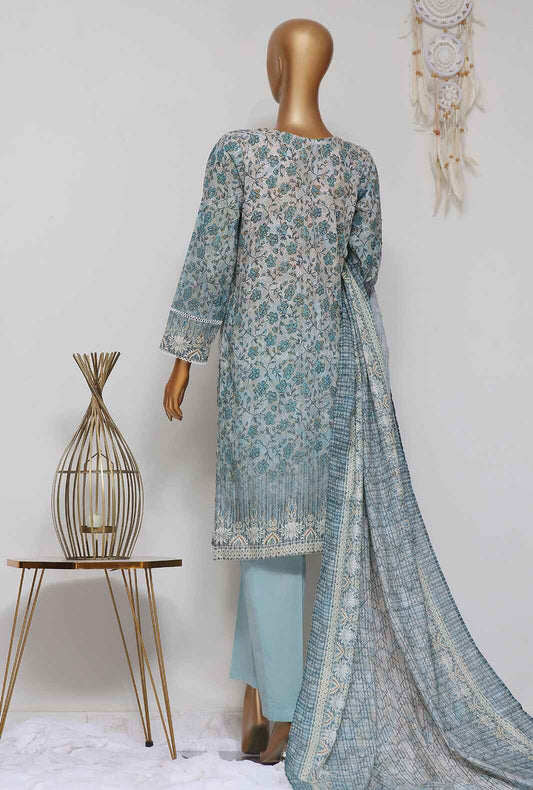 3 Piece Stitched - Dhagakari Digital Printed lawn Suit -PDE-803