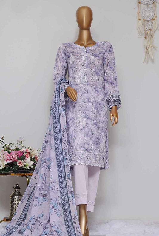 3 Piece Stitched - Dhagakari Digital Printed lawn Suit -PDE-809