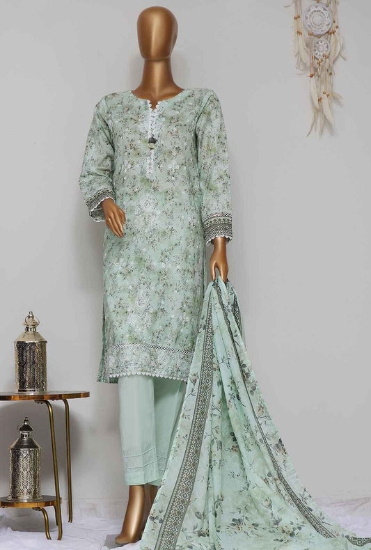 3 Piece Stitched - Dhagakari Digital Printed lawn Suit -PDE-800