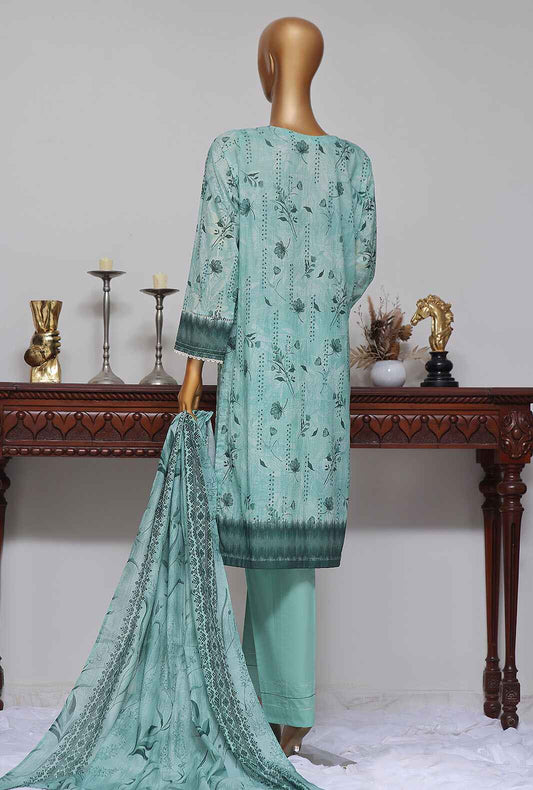 3 Piece Stitched - Dhagakari Digital Printed lawn Suit -PDE-804