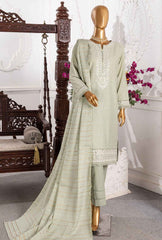 3 Piece Stitched Festive Hues Linekari GSL-02 Apple Green