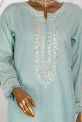 3 Piece Stitched Festive Hues Linekari GSL-02 Sky Blue