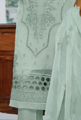 3 Piece Stitched Falsafaa HZK-174 Greyish Blue Vol-03