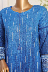 3 Piece Stitched Printkari PCL-401 Blue