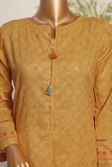 3 Piece Stitched Printkari PCL-405 Mustard