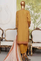 3 Piece Stitched Printkari PCL-405 Mustard