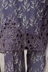 3 Piece Stitched Print & Needle Cutwork ECL-409 Purple Vol 02