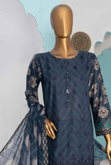 3 Piece Stitched Printkari Bamber Chiffon PLC-413 Navy