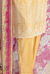 3 Piece Stitched Printkari Bamber Chiffon PLC-409 Mustard