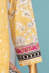 3 Piece Stitched Printkari Bamber Chiffon PLC-409 Mustard