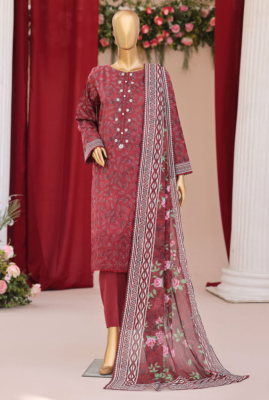 Vital by HZ Textiles Embroidered Lawn Suit Unstitched 3 Piece VEC - 04