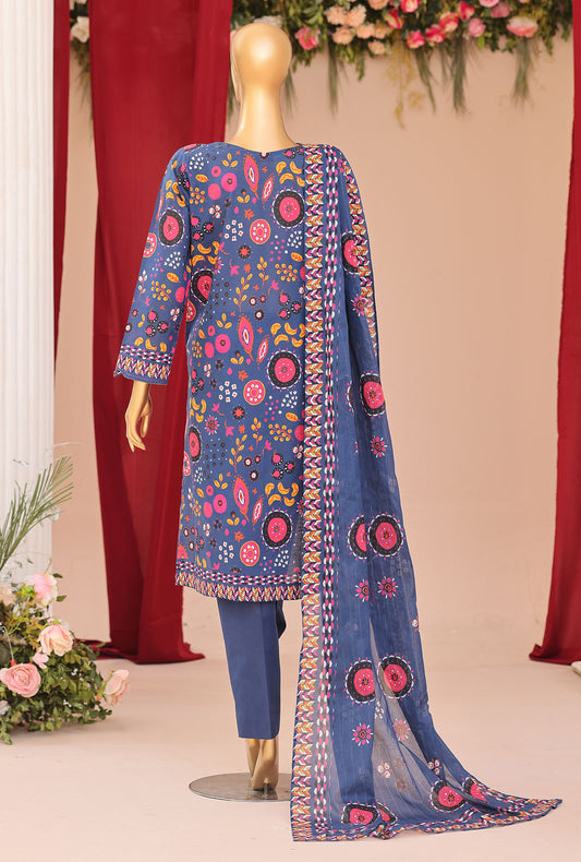 Vital by HZ Textiles Embroidered Lawn Suit Unstitched 3 Piece VEC - 08
