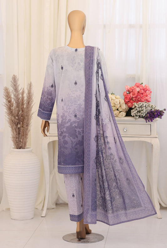 Virsa by HZ Textiles Embroidered Lawn Suit Unstitched  3 Piece VEC - 1209