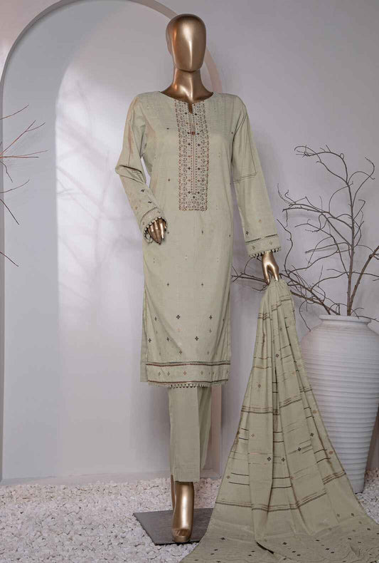 3 Piece Unstitched - Valencia Jacquard Printed Suit -VJ-15