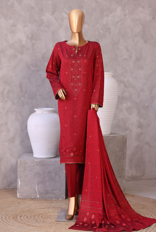 Valencia by HZ Textiles Embroidered Jacquard Suit Unstitched 3 Piece VJE-7106