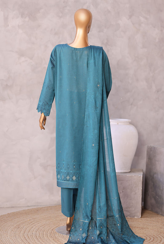 Valencia by HZ Textiles Embroidered Jacquard Suit Unstitched 3 Piece VJE-7107