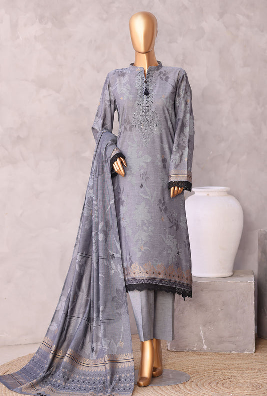 Valencia by HZ Textiles Embroidered Jacquard Suit Unstitched 3 Piece VJE-7111