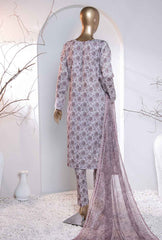 3 Piece Unstitched - Virsa Meenakari Digital Printed Embroidered Suit VMC-111-B