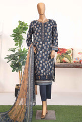 3 Piece Unstitched - Virsa Meenakari Digital Printed Embroidered Suit VMC-95