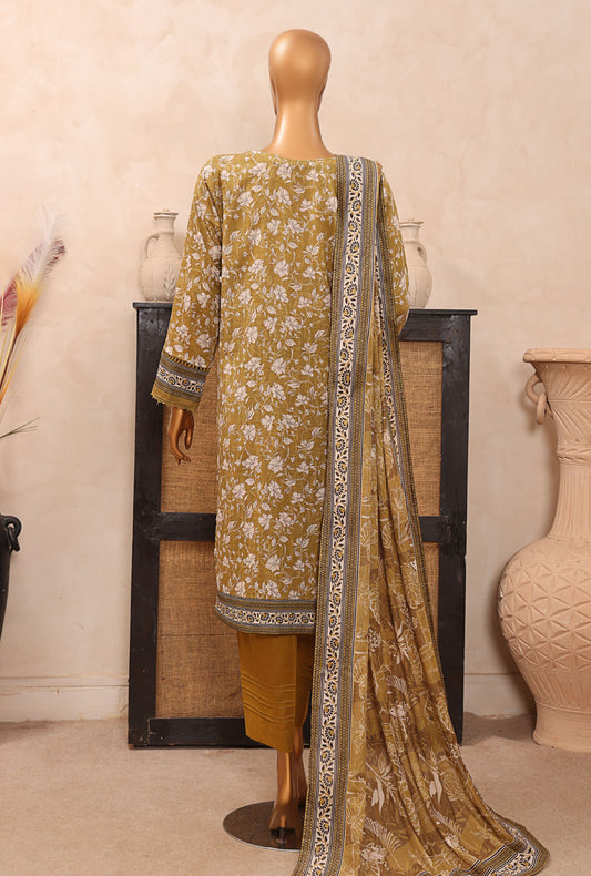 Vital Printed Slub Lawn Unstitched Suit by HZ Textiles VP - 02