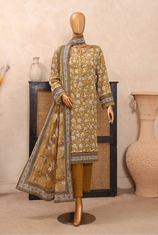 Vital Printed Slub Lawn Unstitched Suit by HZ Textiles VP - 02