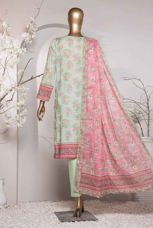 3 Piece Unstitched - Vital Prints Digital Printed Suit - VP-153