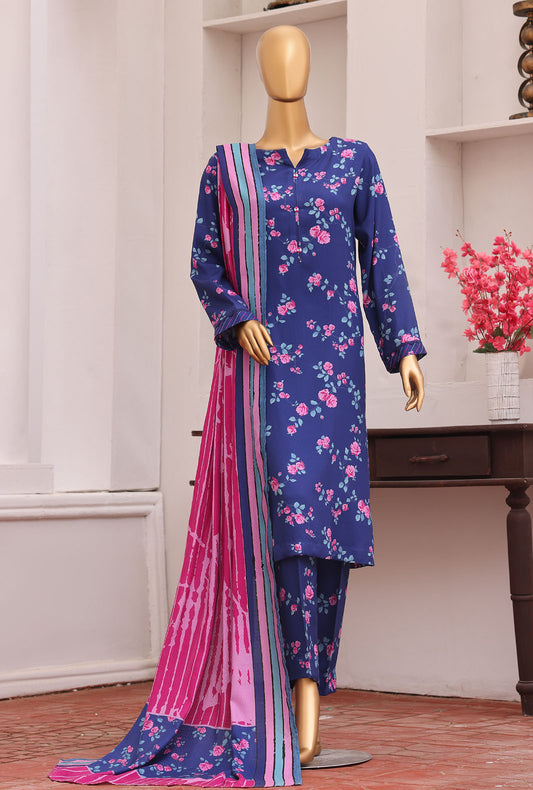 Viscose Twill by HZ Textiles Printed Viscose Suit Unstitched 3 Piece VT - 5032 Vol 01