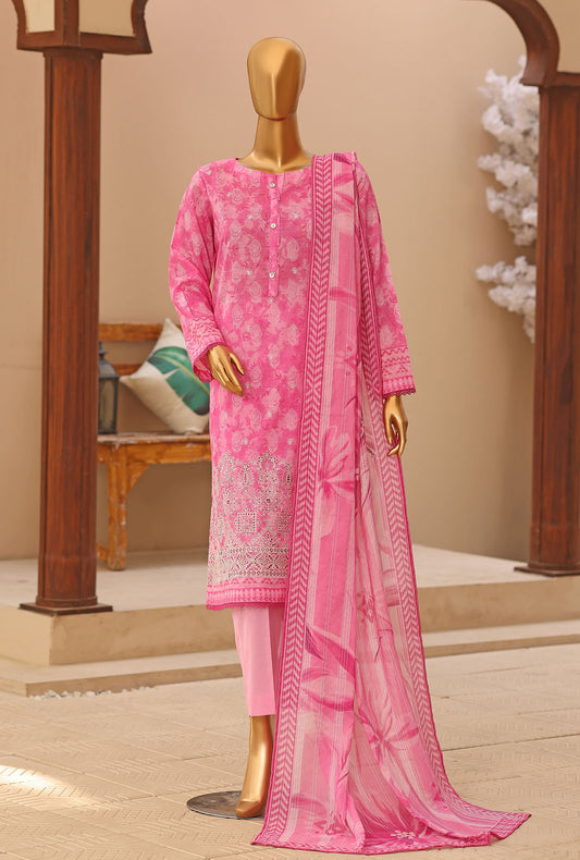 Zouq by Hz Textiles Embroidered Lawn Suit Unstitched 3 Piece ZEC-3161