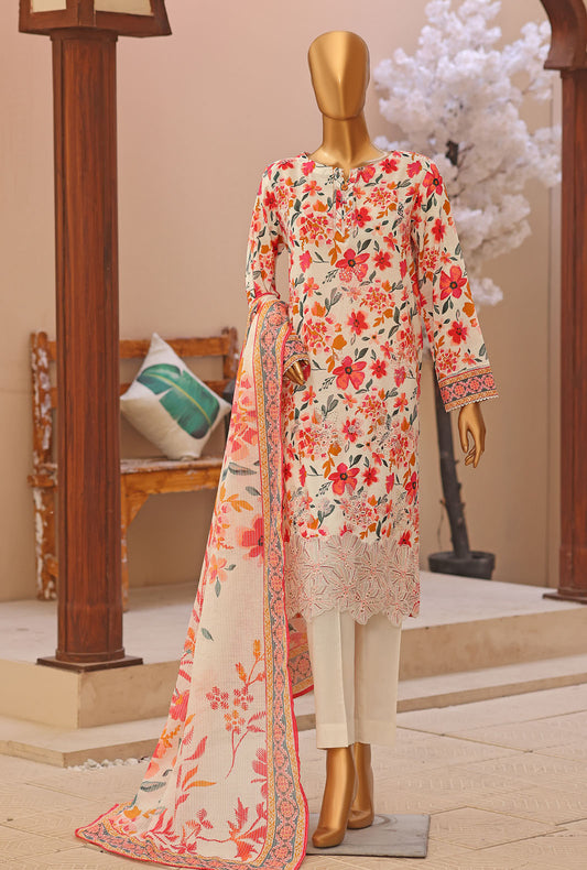 Zouq by Hz Textiles Embroidered Lawn Suit Unstitched 3 Piece ZEC-3172