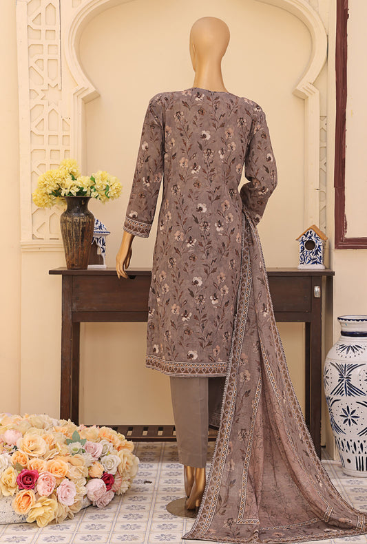 Mehak by HZ Textiles Embroidered Lawn Suit Unstitched 3 Piece MEC-504 - Summer Collection