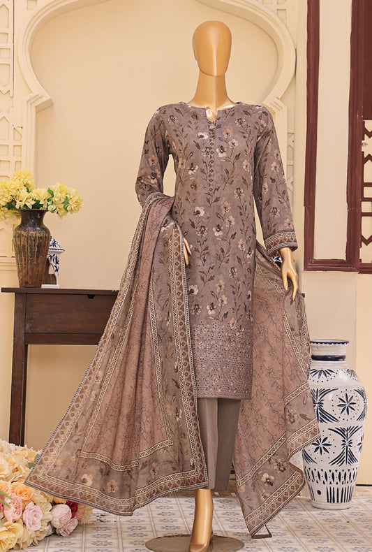 Mehak by HZ Textiles Embroidered Lawn Suit Unstitched 3 Piece MEC-504 - Summer Collection