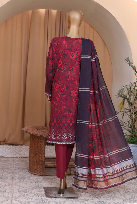 3 Piece Unstitched - Mahee Embroidered Lawn Suit MEJ-906