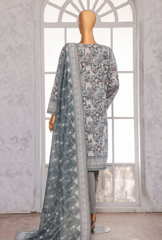 Printed Khaddar Suit Unstitched 3 Piece - PKC - 3073