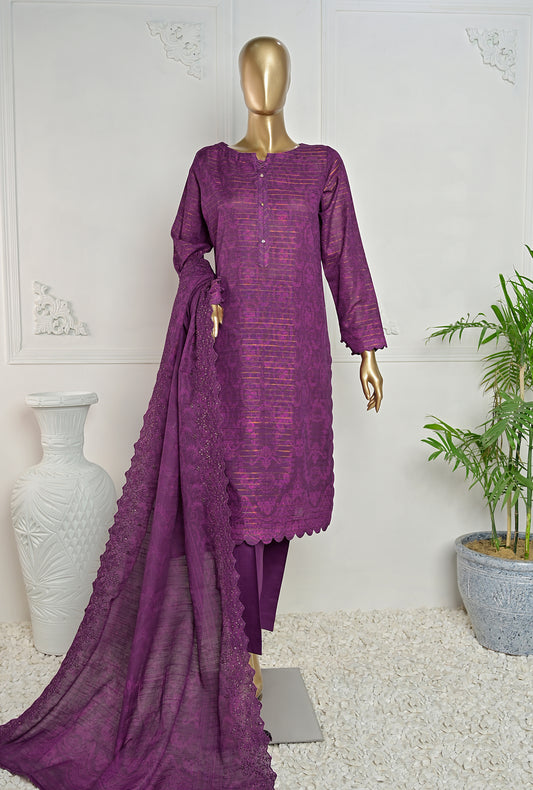 3 Piece Unstitched Khaddar Embroidered Suit